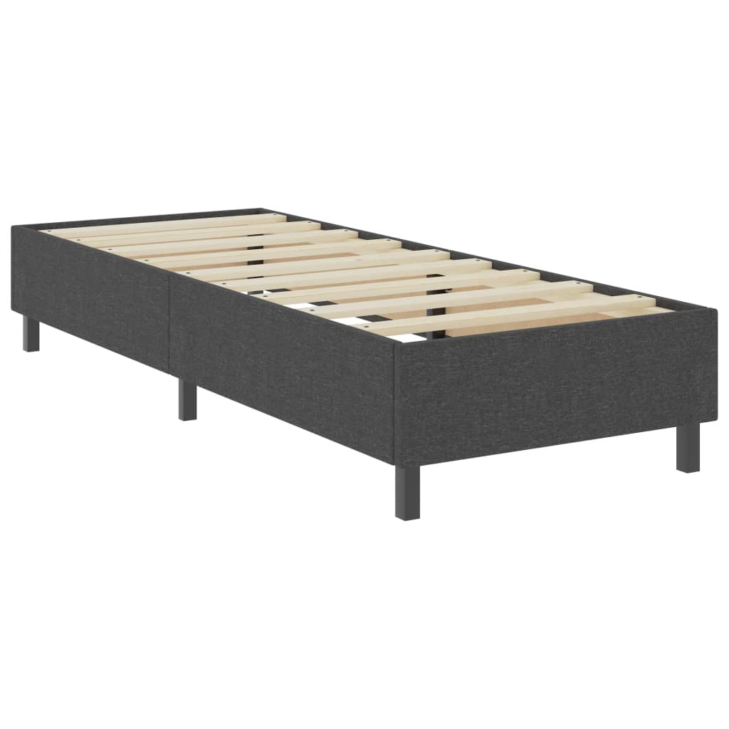 gulta ar atsperu matraci, tumši pelēks audums, 80x200 cm