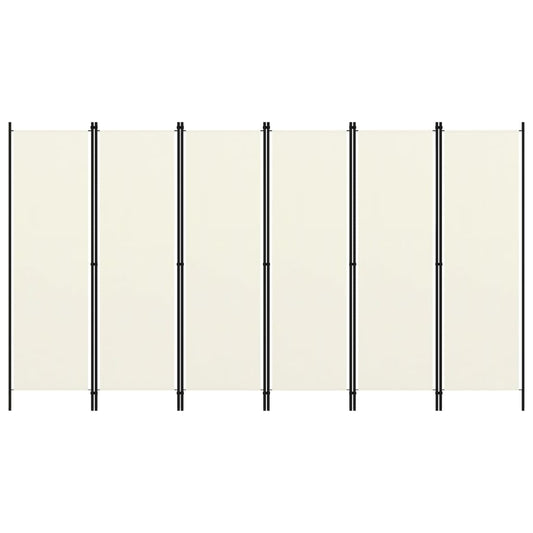6-panel room curtain, cream white, 300x180 cm