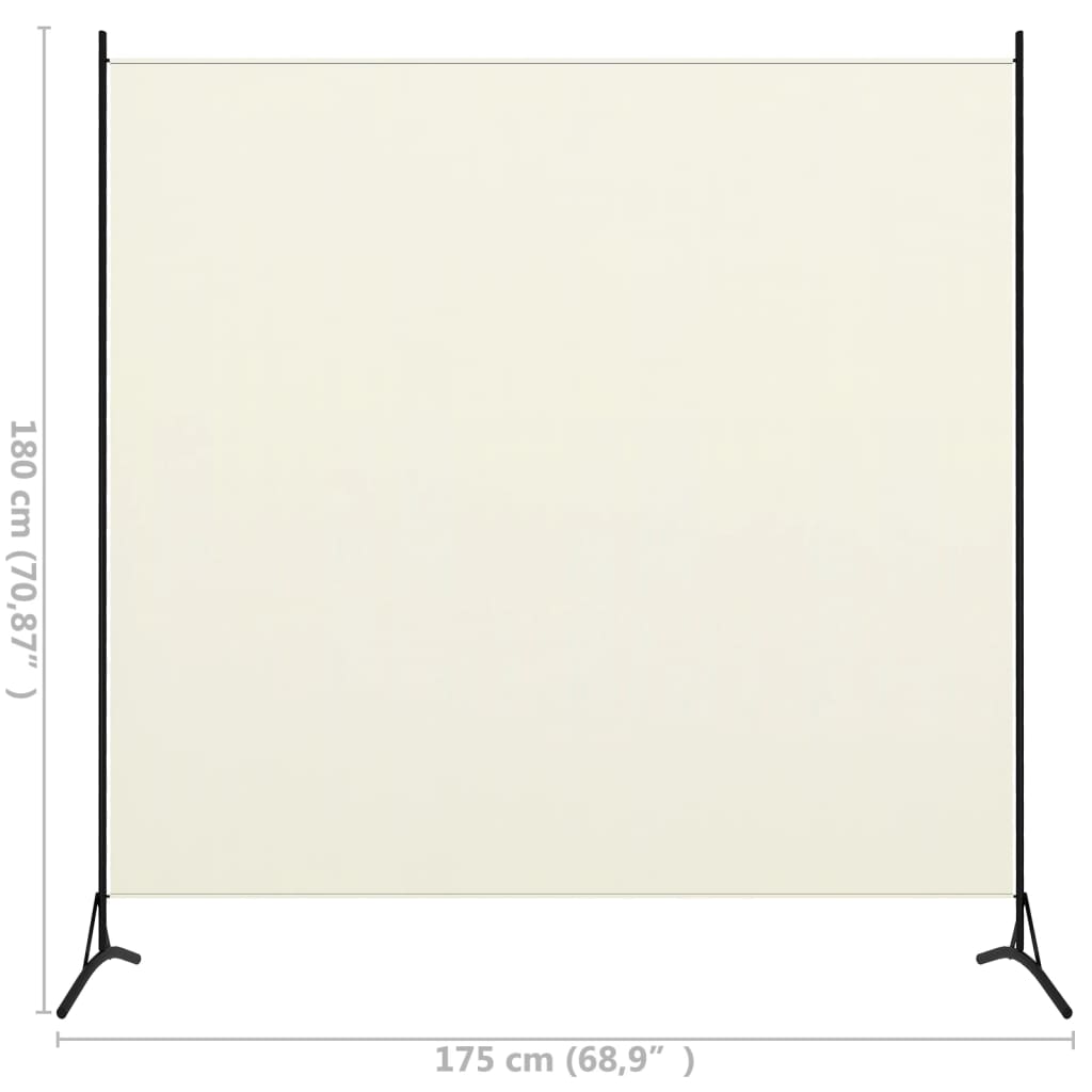 1-paneļa istabas aizslietnis, krēmbalts, 175x180 cm