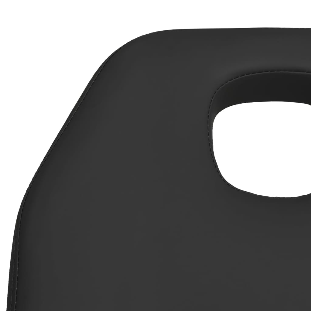 masāžas galds, melns, 180x62x(86,5-118) cm