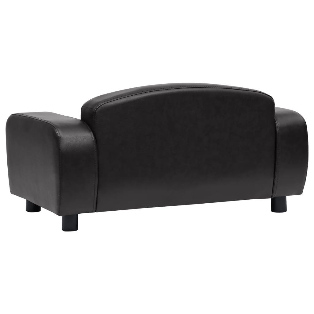 suņu dīvāns, melns, 80x50x40 cm, mākslīgā āda
