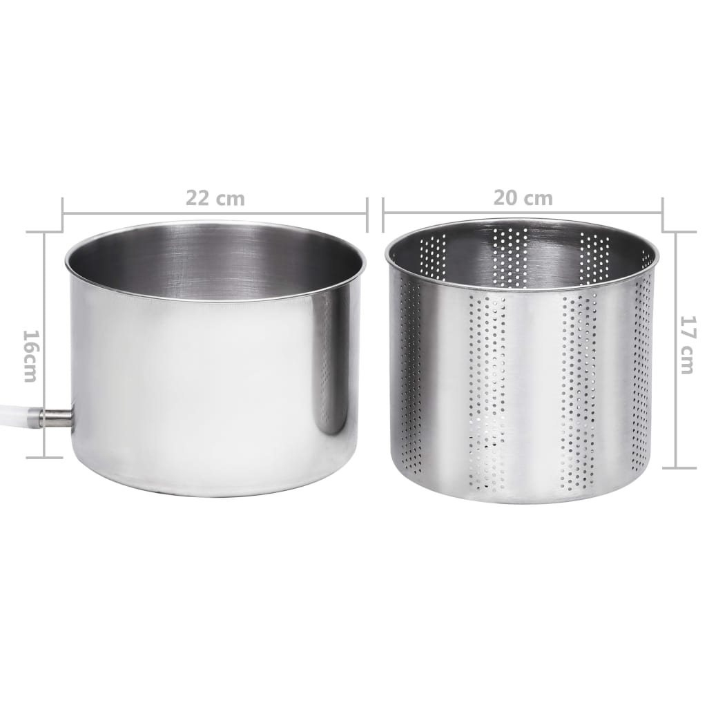 manual juicer, stainless steel, 6 L