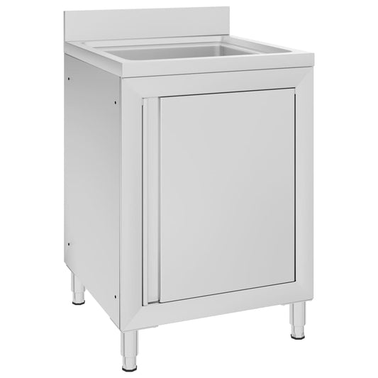 kitchen sink cabinet, 60x60x96 cm, stainless steel
