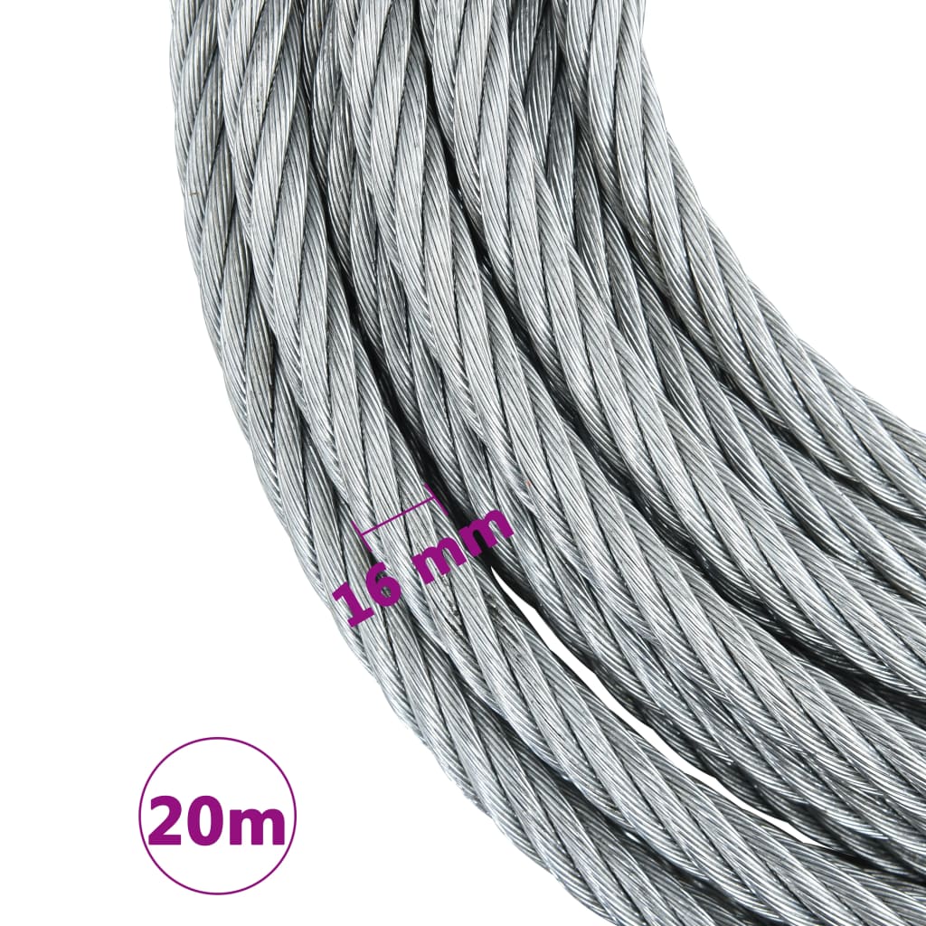 steel cable, 3200 kg, 20 m