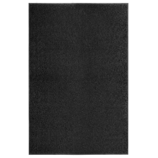 durvju paklājs, mazgājams, melns, 120x180 cm