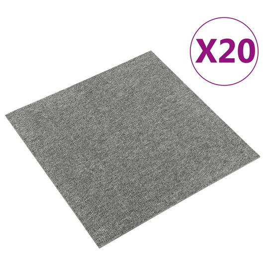 ковровая плитка, 20 шт., 5 м², 50x50 см, серая