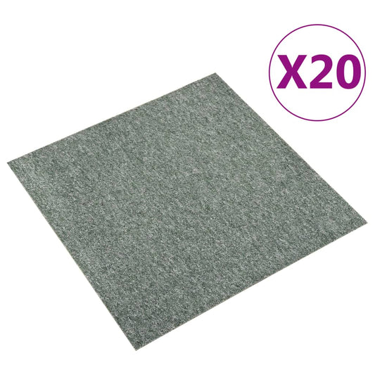 ковровая плитка, 20 шт., 5 м², 50x50 см, зеленая