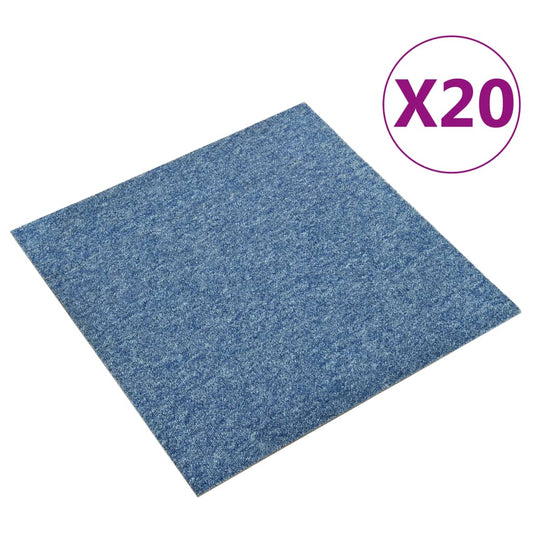 ковровая плитка, 20 шт., 5 м², 50x50 см, синяя