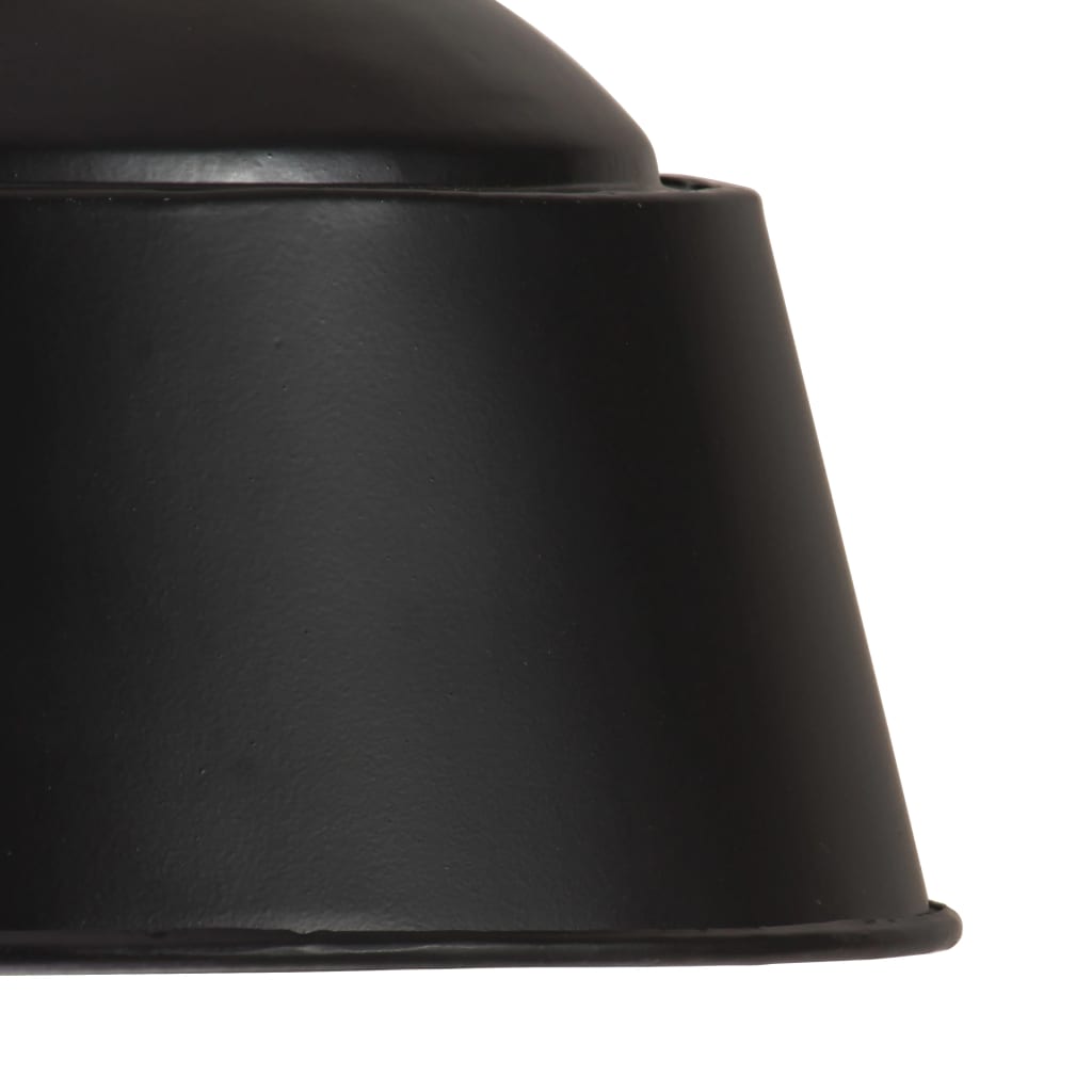 griestu lampa, industriāls dizains, melna, 32 cm, E27