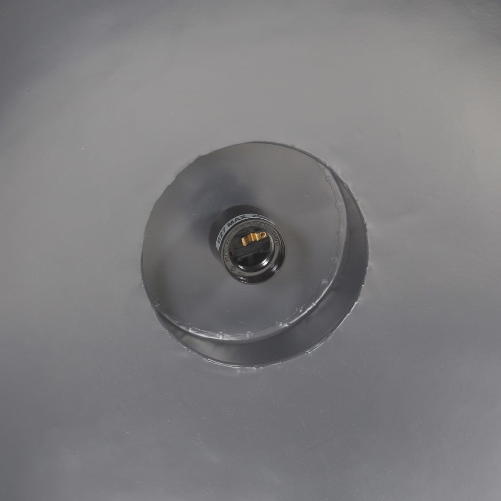 griestu lampa, industriāls dizains, pelēka, 32 cm, E27