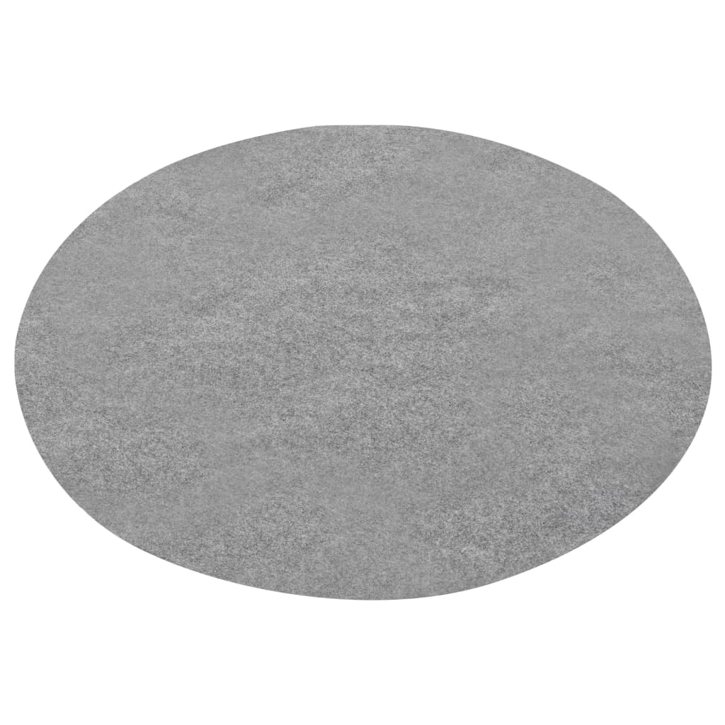 artificial grass with studs, 95 cm, gray, round