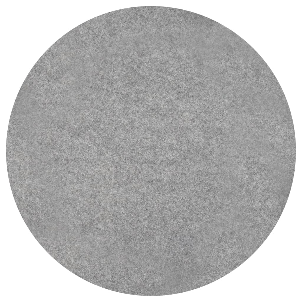 artificial grass with studs, 95 cm, gray, round