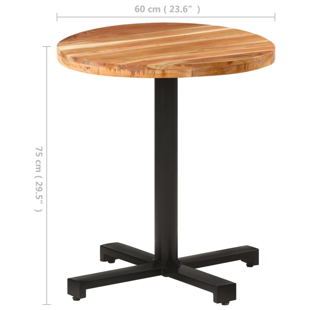 bistro galds, apaļš, Ø70x75 cm, akācijas masīvkoks