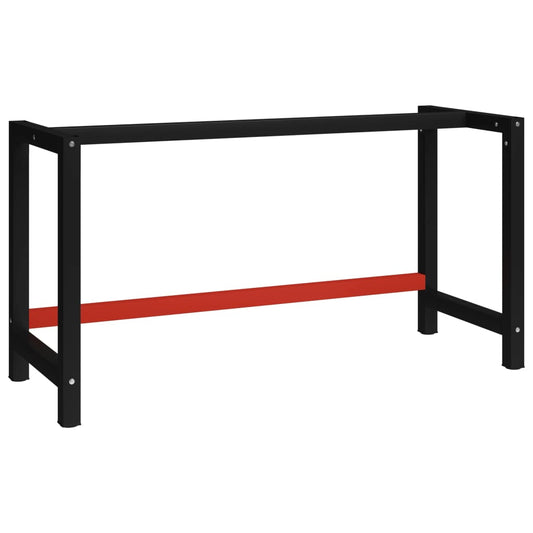 Каркас рабочего стола, металл, 150х57х79 см, черно-красный