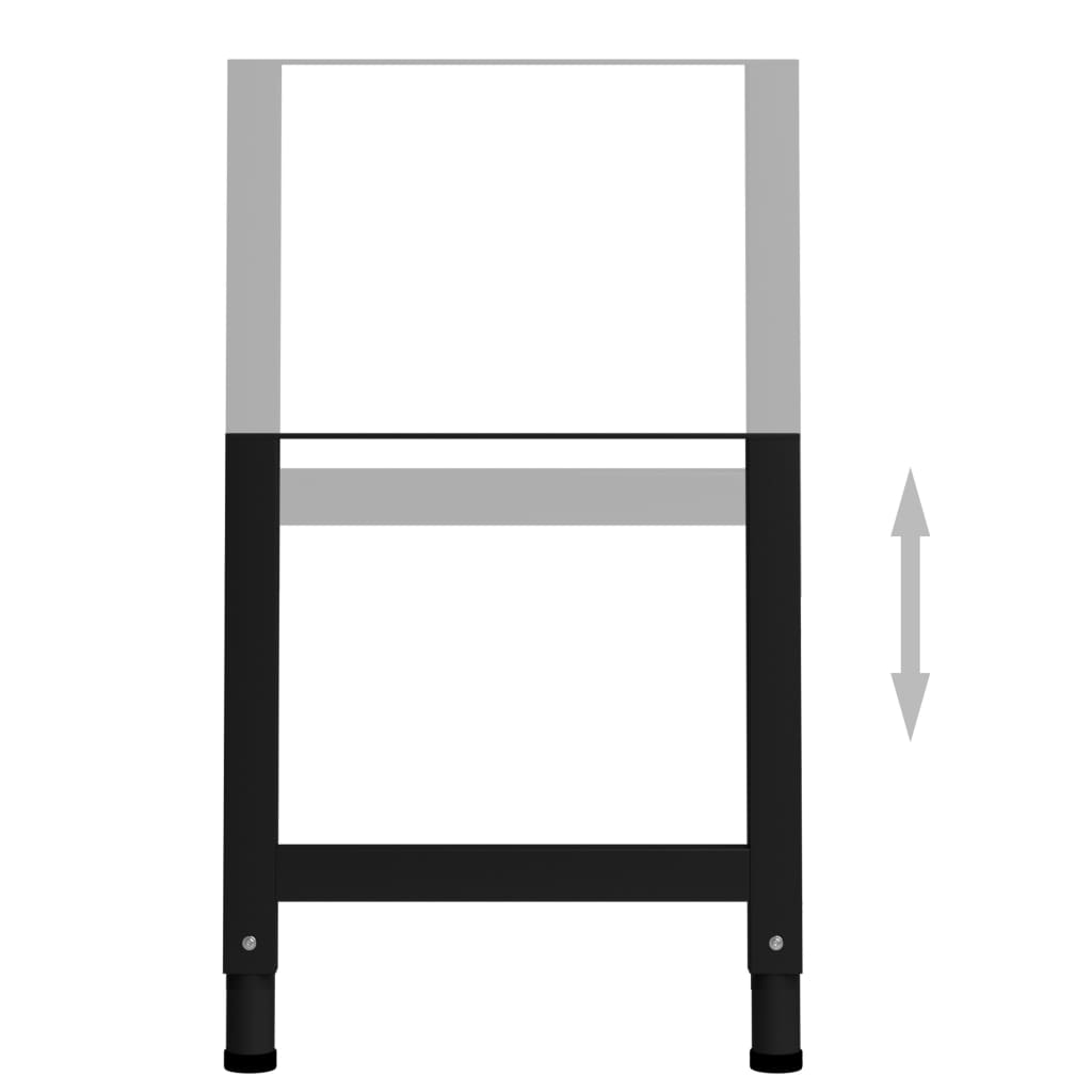 workbench legs, 2 pcs., adjustable, metal, 55x(69-95.5) cm