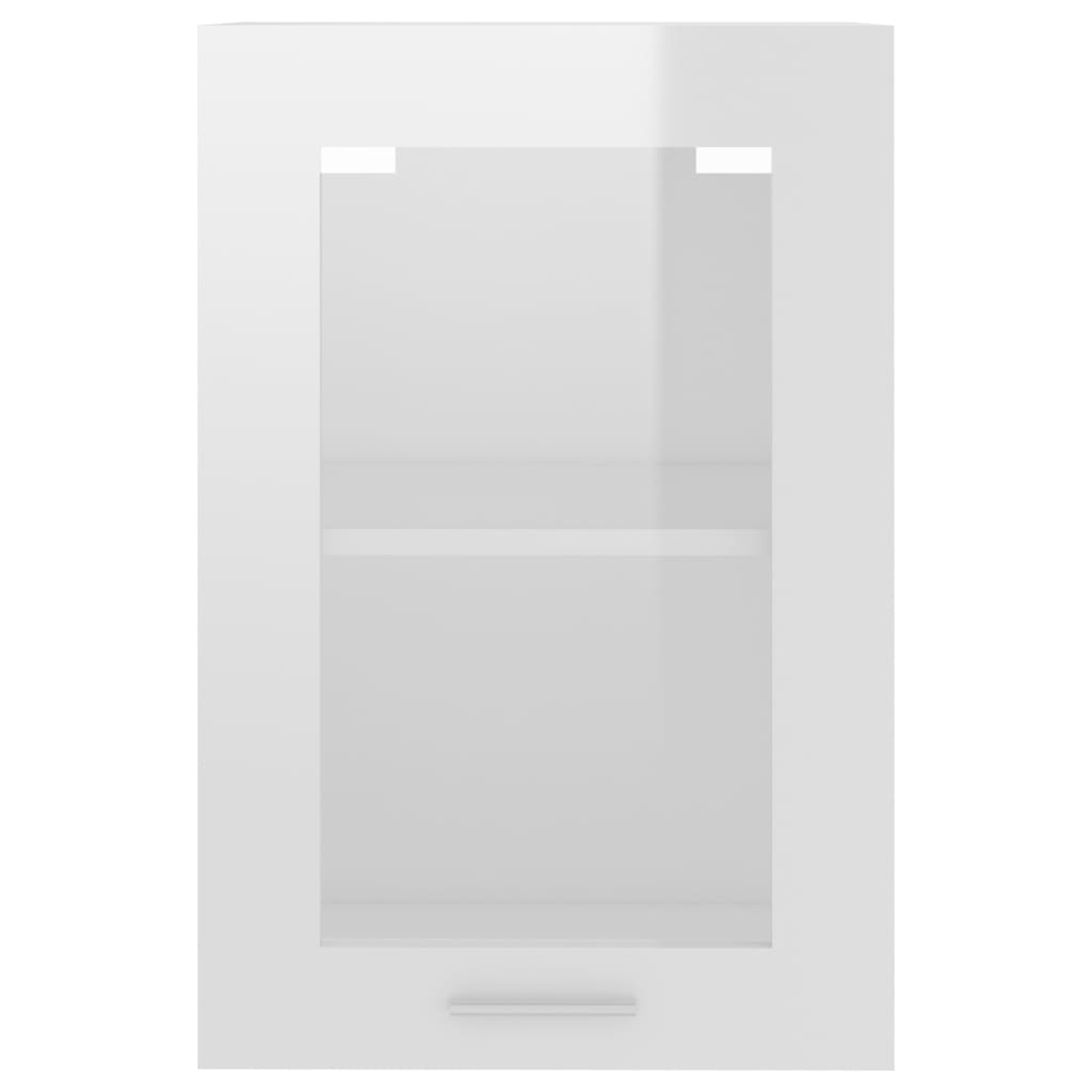 virtuves skapītis, spīdīgi balts, 40x31x60 cm, stikls