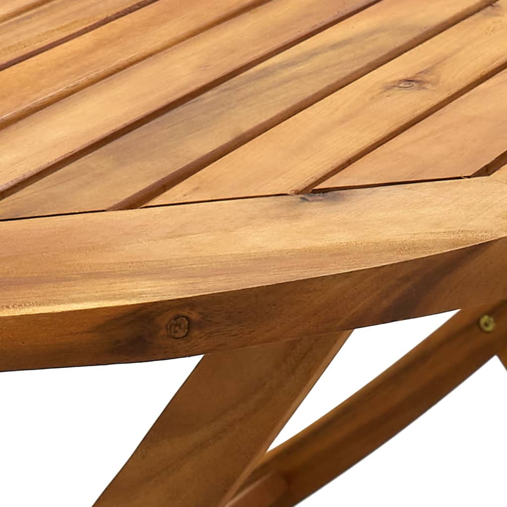 folding garden table, 160x85x75 cm, solid acacia wood