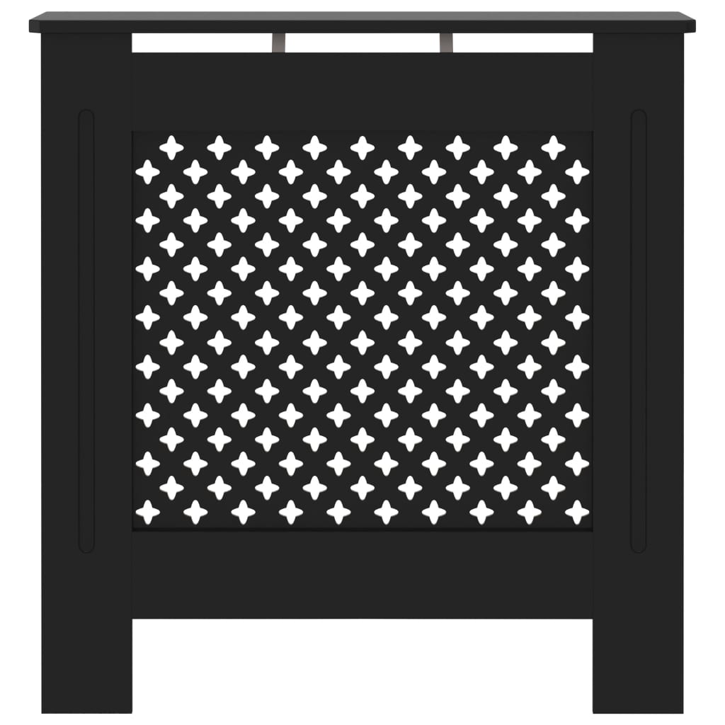 radiatora pārsegs, melns MDF, 78 cm