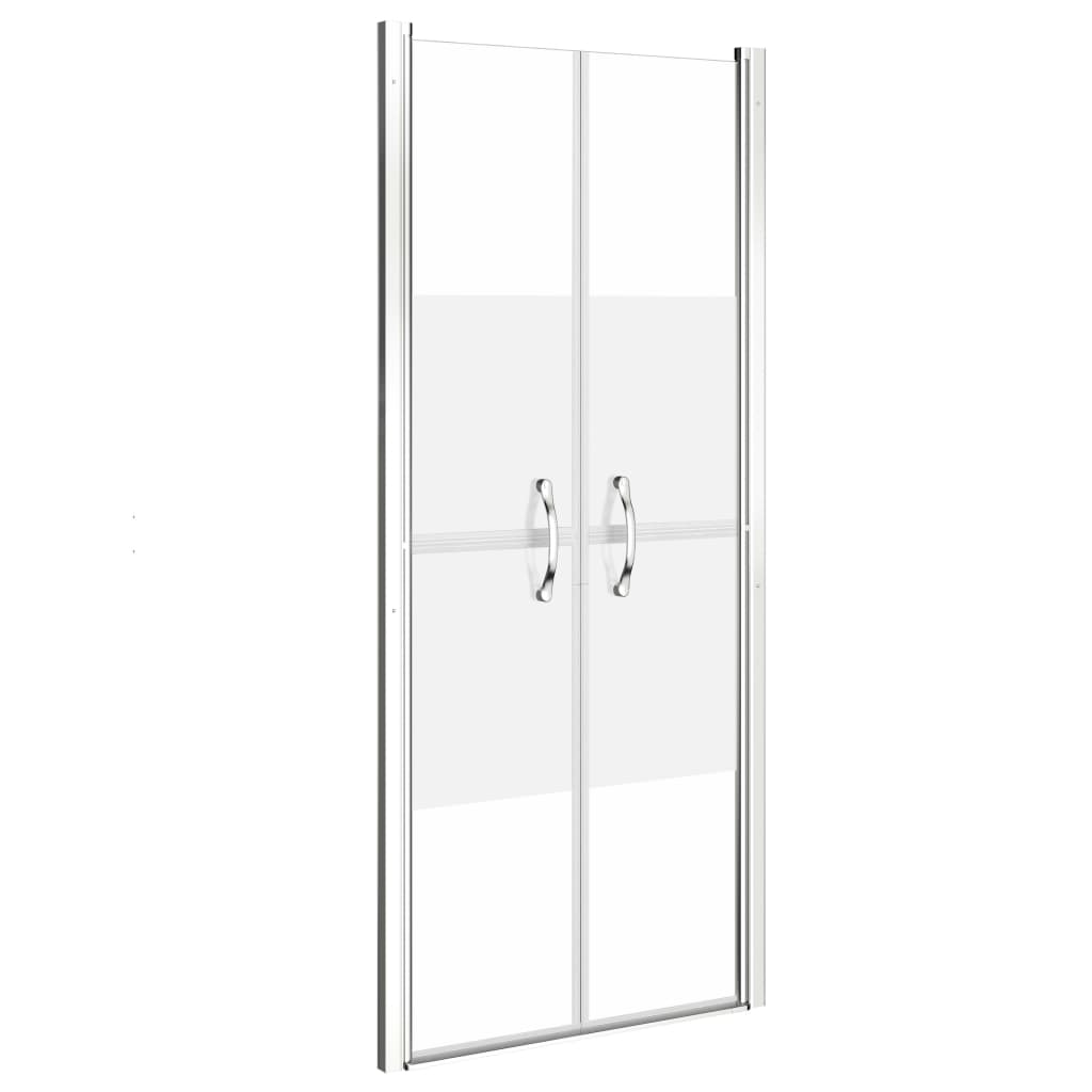 dušas durvis, 76x190 cm, ESG, pusmatētas