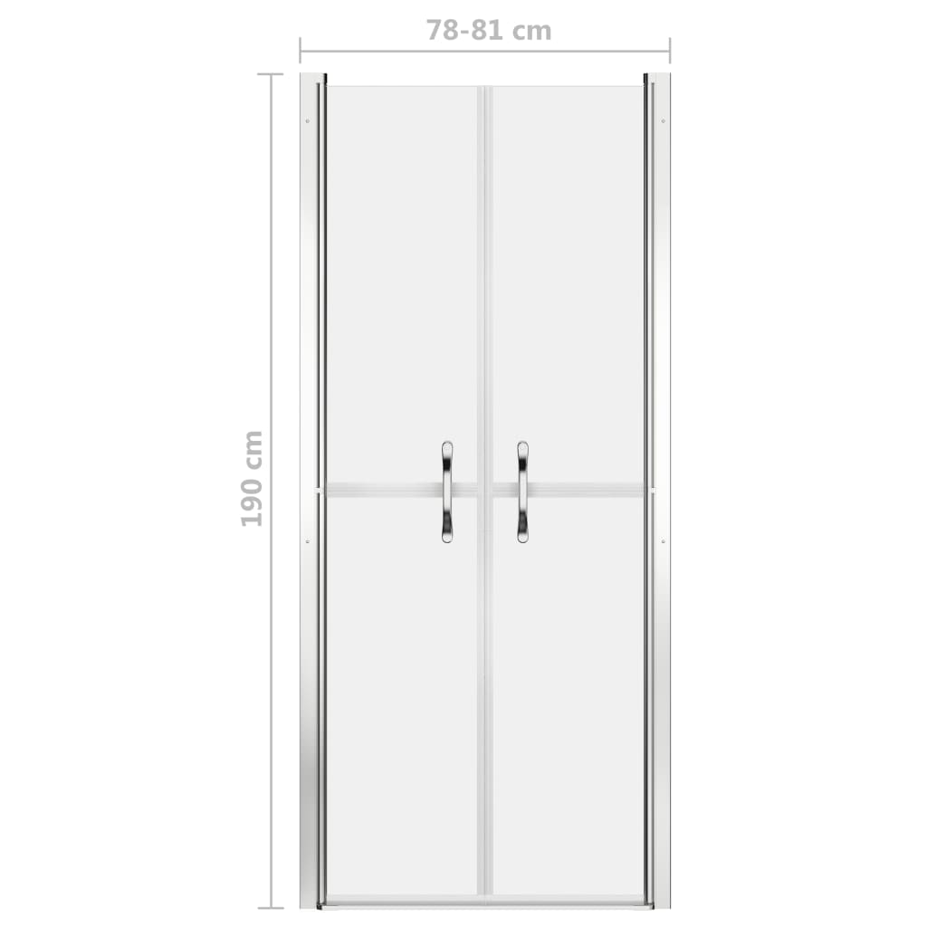 dušas durvis, 81x190 cm, ESG, matētas