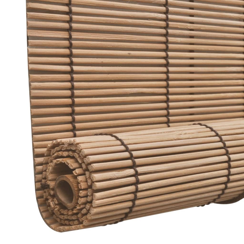 roller blinds, 2 pcs., brown bamboo, 80x160 cm