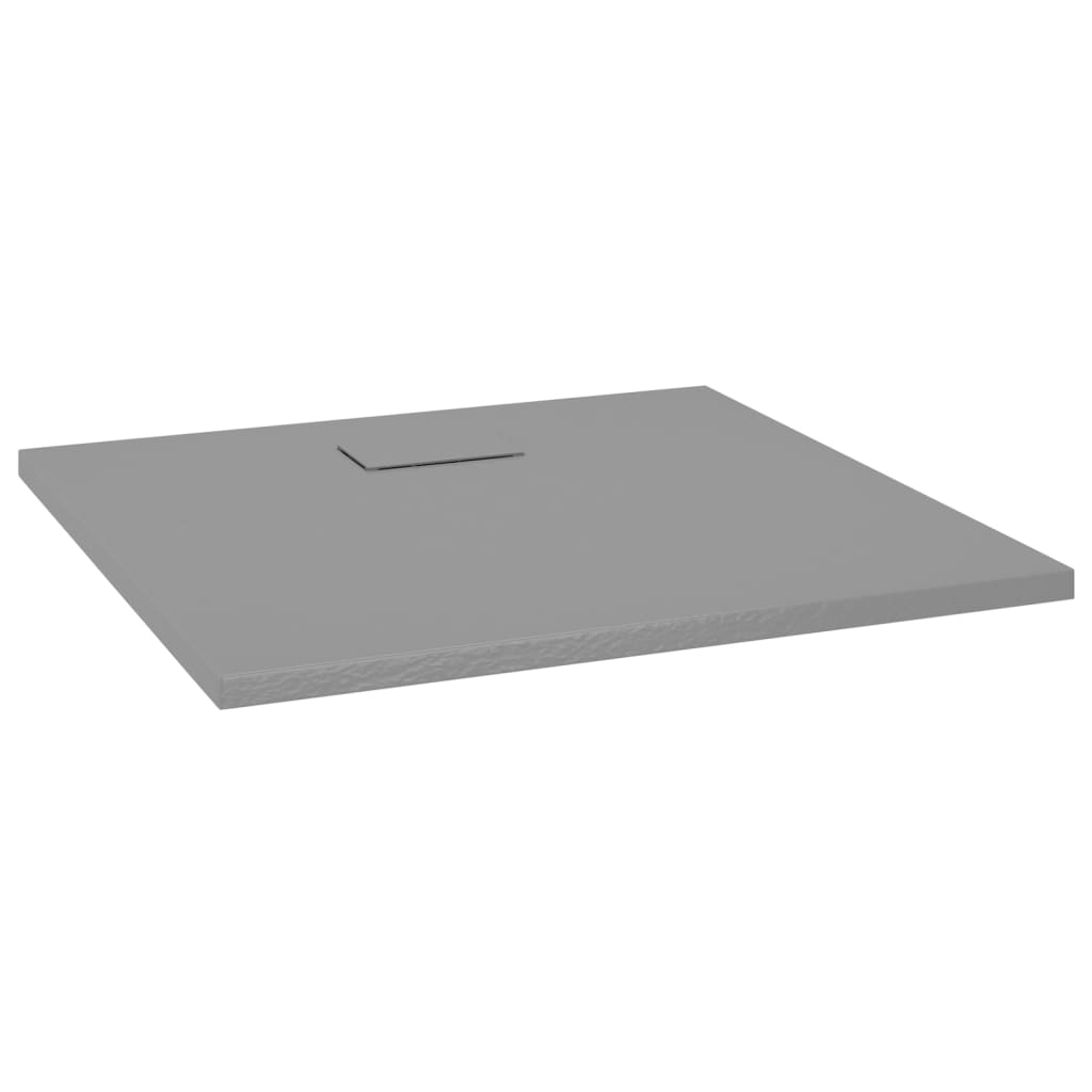 shower base, 90x80 cm, SMC, gray