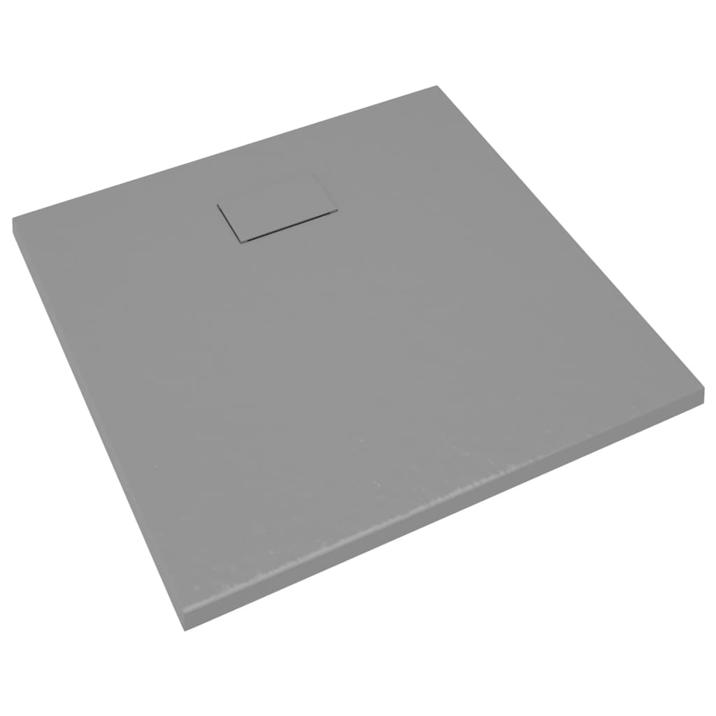 shower base, 90x80 cm, SMC, gray