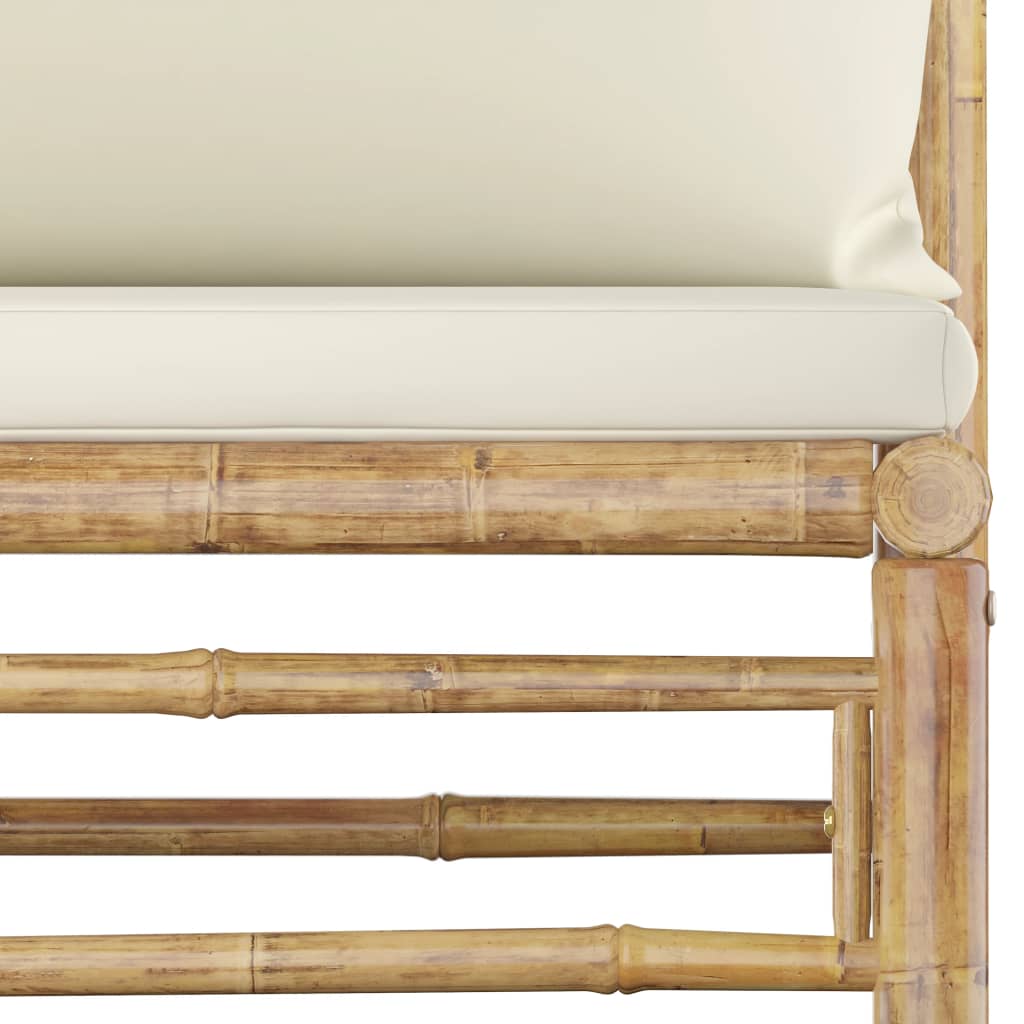 Комплект садовой мебели из 10 предметов с матрасами, бамбук.