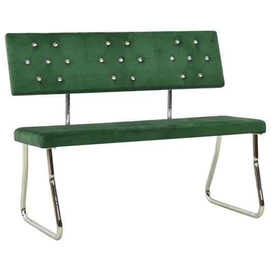 скамейка, 110 см, темно-зеленый бархат
