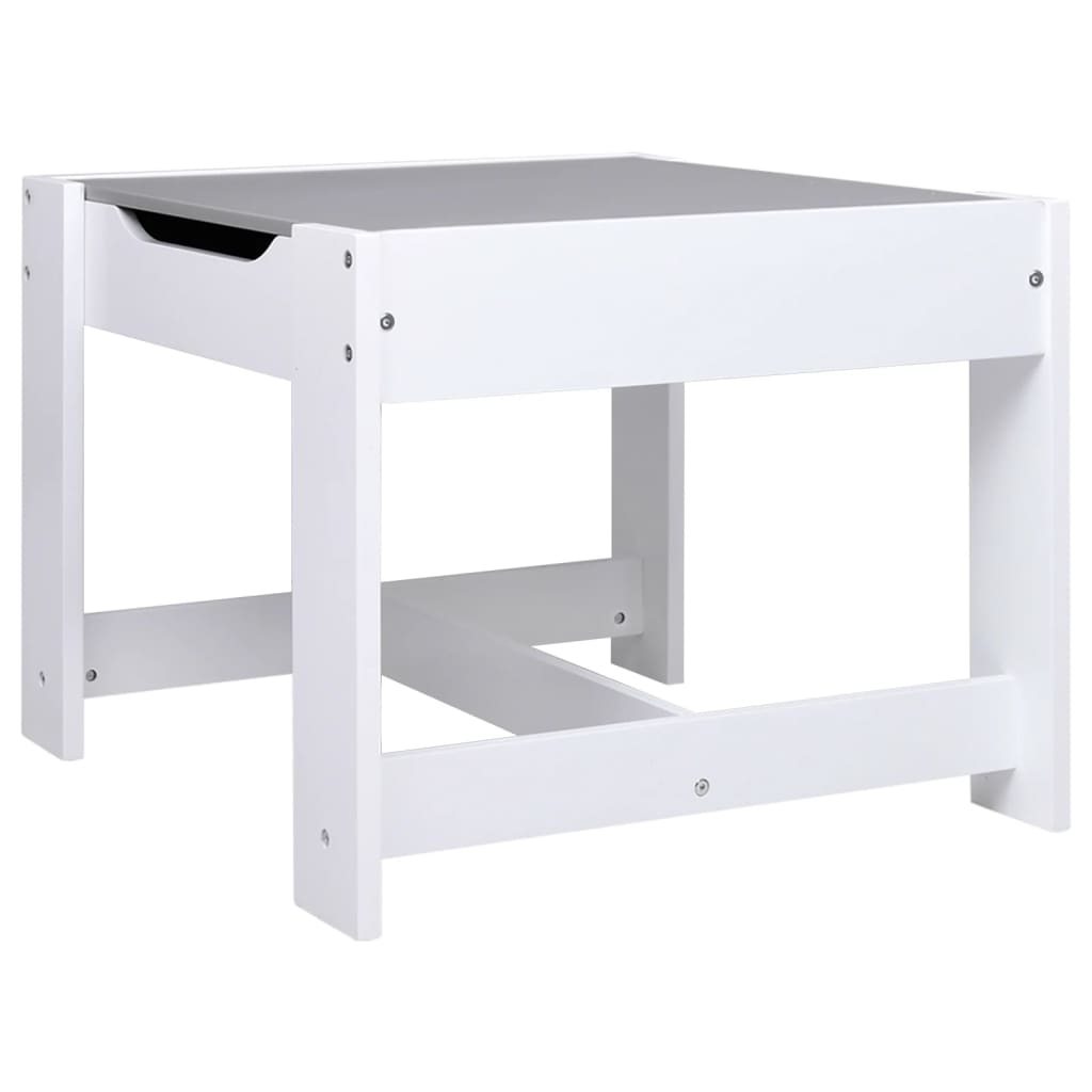 children's table with 2 chairs, white, MDF board