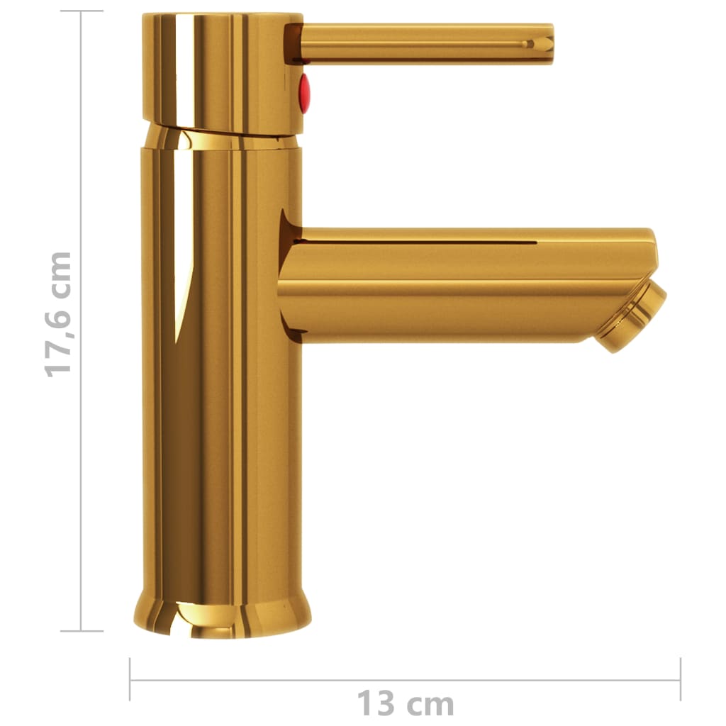 vannasistabas izlietnes jaucējkrāns, zelta krāsā, 130x176 mm