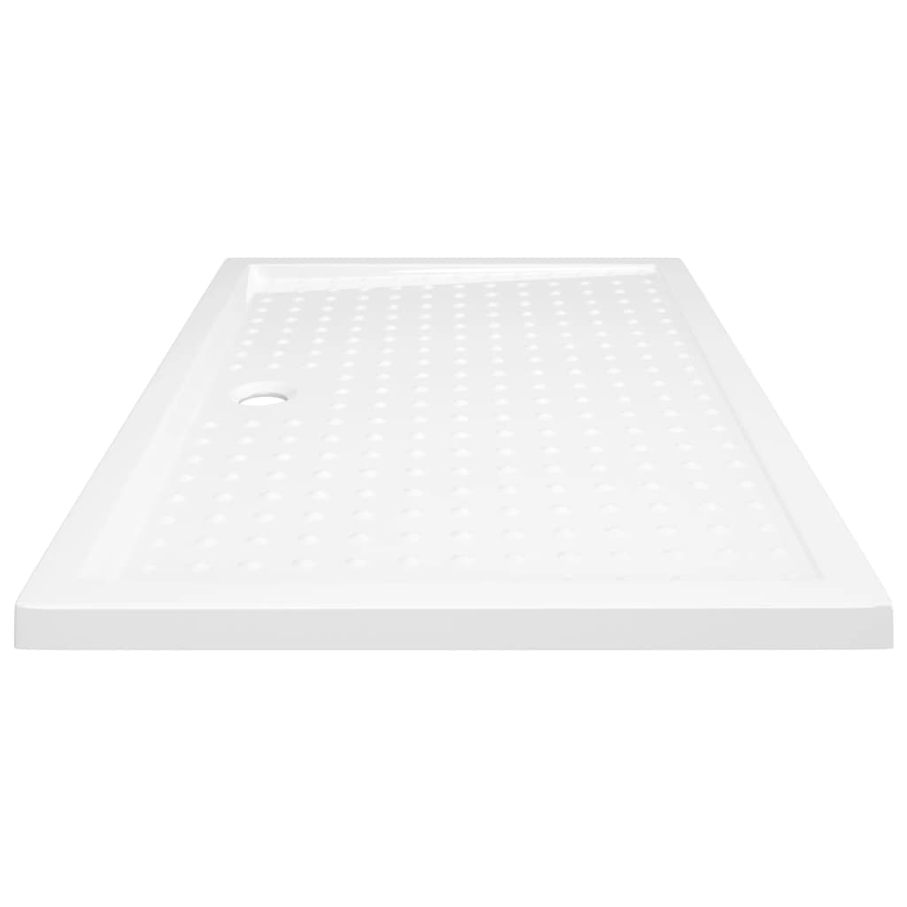 shower base, dotted, white, 80x120x4 cm, ABS