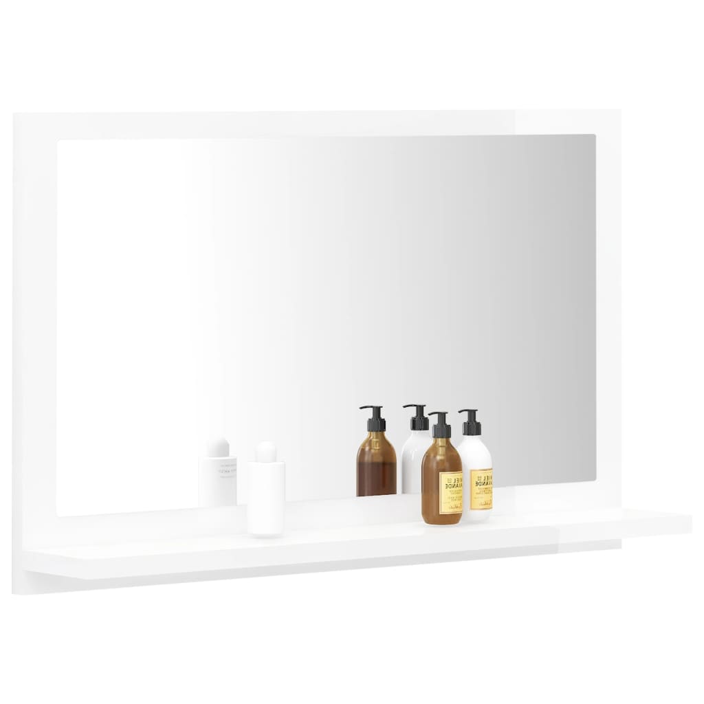 vannasistabas spogulis, spīdīgi balts, 60x10,5x37 cm