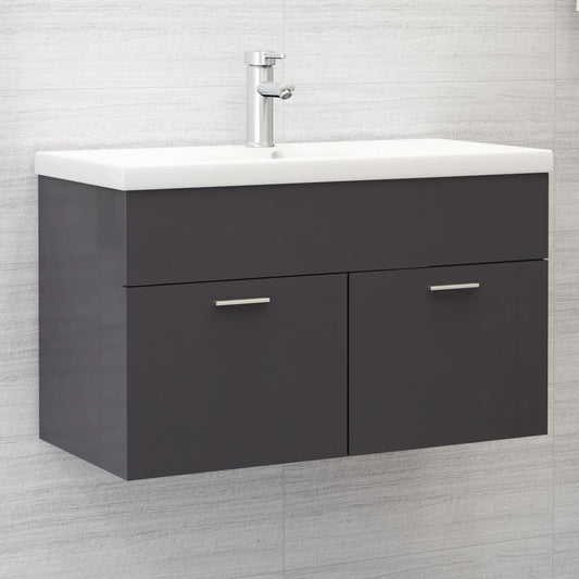 sink cabinet, gray, 80x38.5x46 cm, chipboard