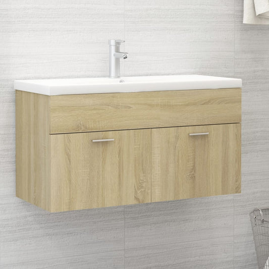 sink cabinet, oak, 90x38.5x46 cm, chipboard