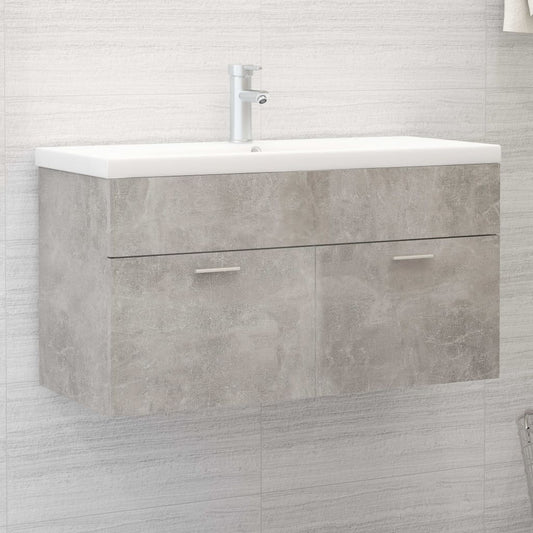 sink cabinet, concrete gray, 90x38.5x46 cm, chipboard