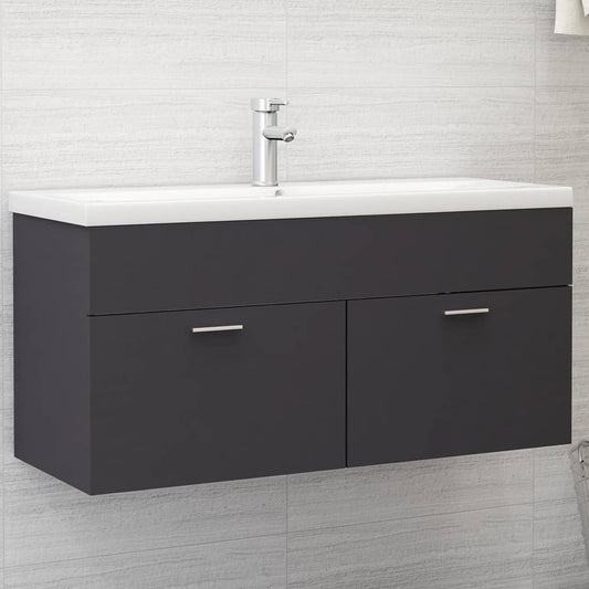 sink cabinet, gray, 100x38.5x46 cm, chipboard