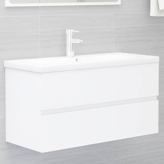 sink cabinet, white, 90x38.5x45 cm, chipboard