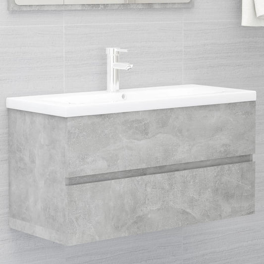 sink cabinet, concrete gray, 90x38.5x45 cm, chipboard
