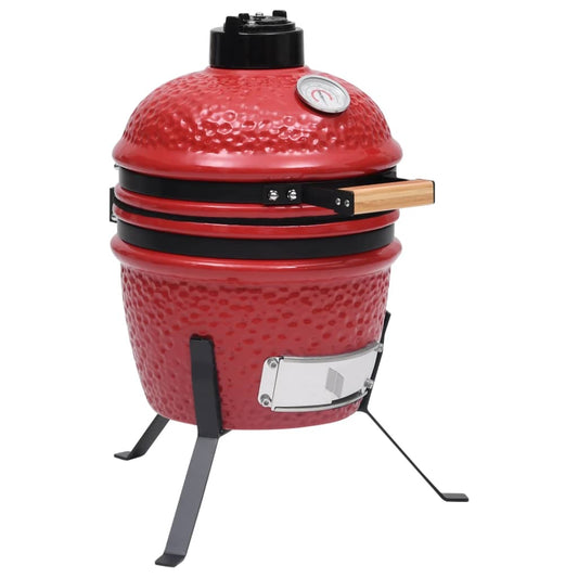 Kamado grill, smokehouse, ceramic, 56 cm, red