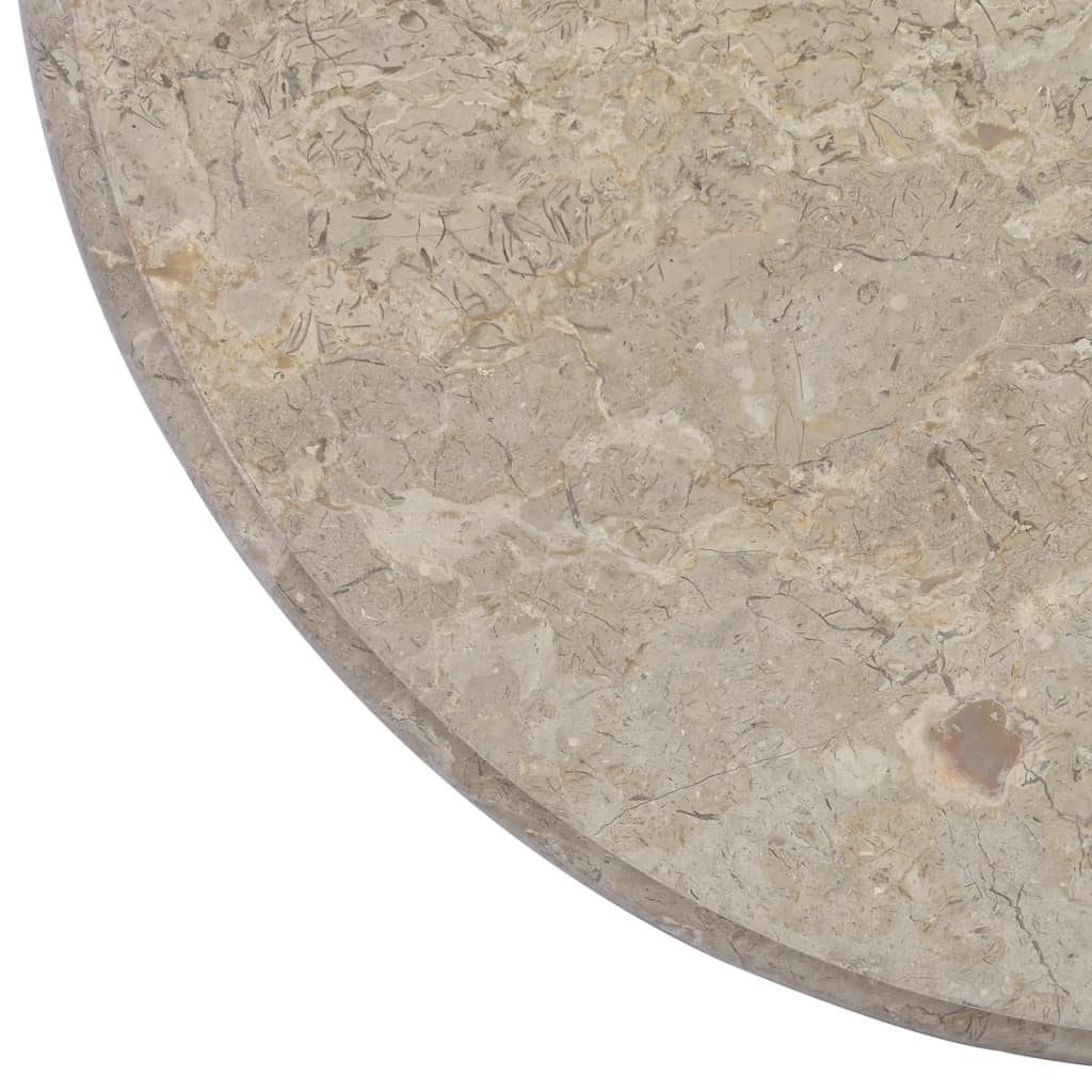 galda virsma, Ø60x2,5 cm, pelēks marmors