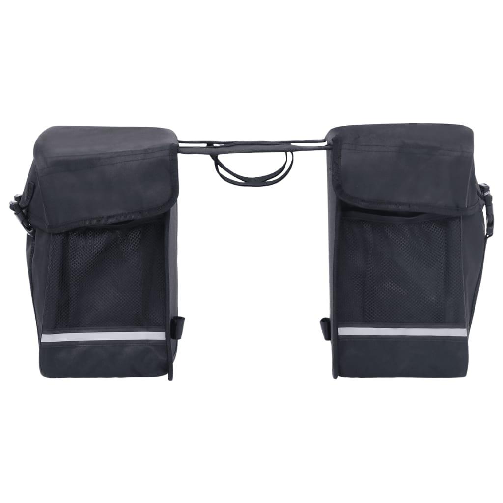 dubulta soma velosipēda bagāžniekam, ūdensdroša, 35 L, melna - amshop.lv