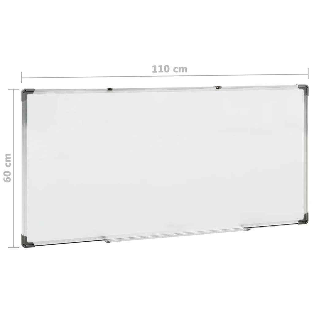 magnetic board, white, 110x60 cm, steel