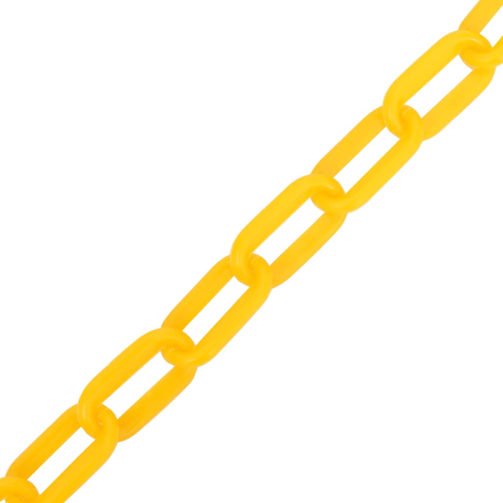 warning, fence chain, yellow, 100 m, plastic