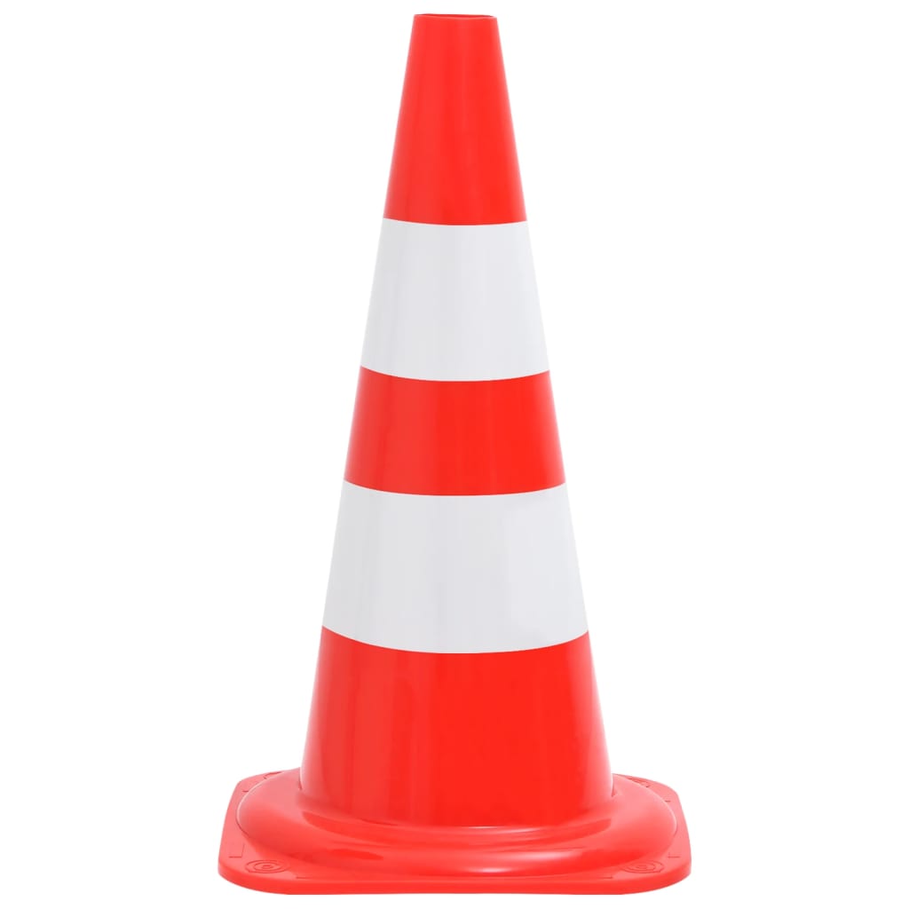 reflective traffic cones, 20 pcs., red and white, 50 cm