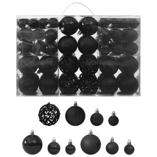 Christmas balls, 100 pcs., black