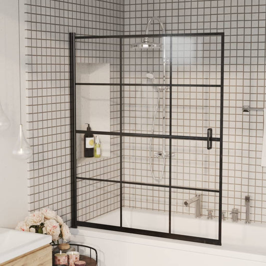 shower wall, 116x140 cm, ESG, black