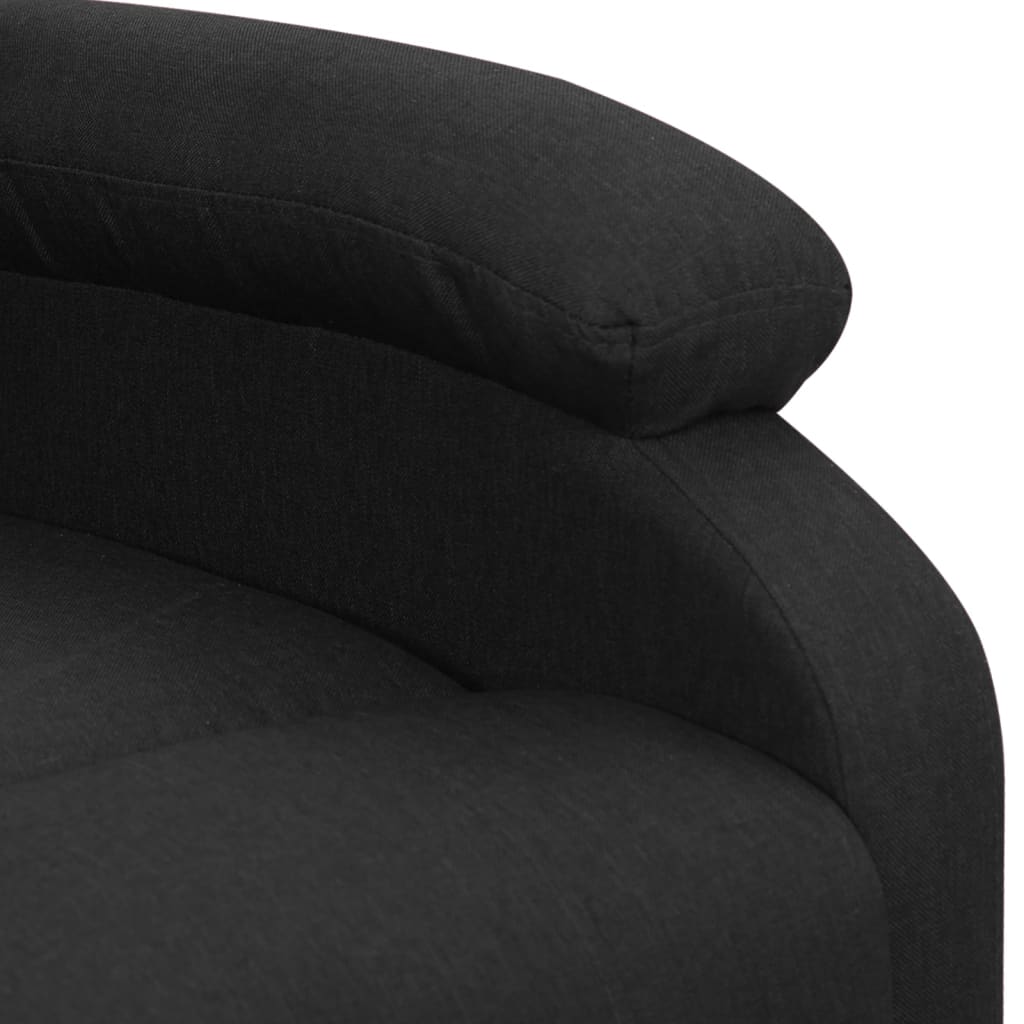 массажное кресло, подъемное, с откидной спинкой, черная ткань