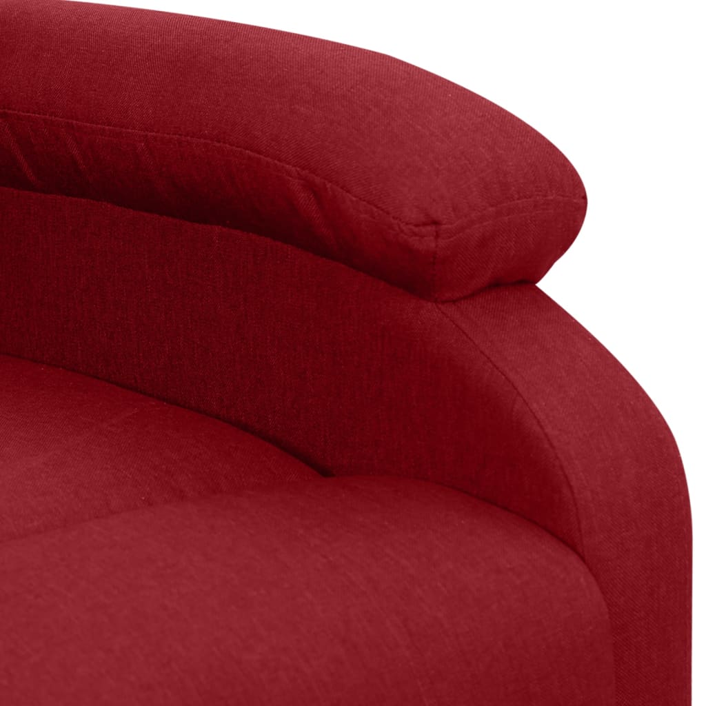 массажное кресло, подъемное, ткань бордового цвета