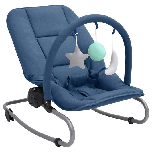children's rocking chair, dark blue, steel